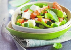 Salade fraîche aux crevettes